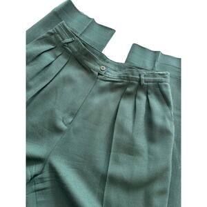 Vintage Green Rena Rowan Wool Lined Trousers 12